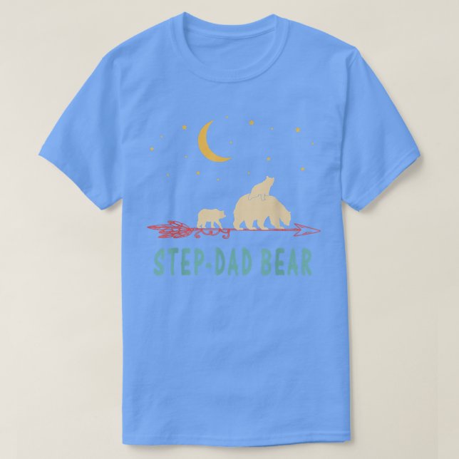 Camiseta Step Dad Bear with 2 Cubs Shirt Twice Blessed Step (Frente do Design)