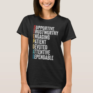 Camiseta Stepdad Acronym Stepdad Pai Família Pai