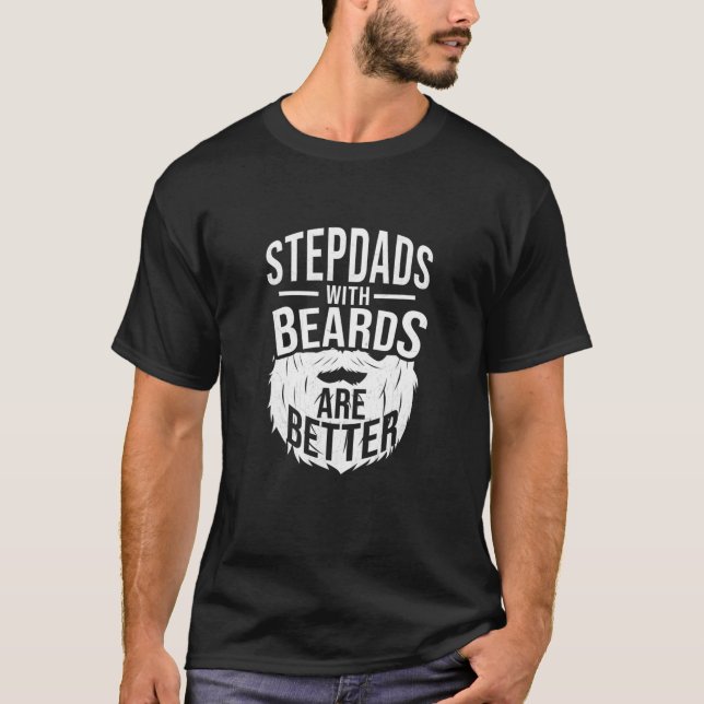 Camiseta Stepdad Beard Bearded Gift - Homens (Frente)