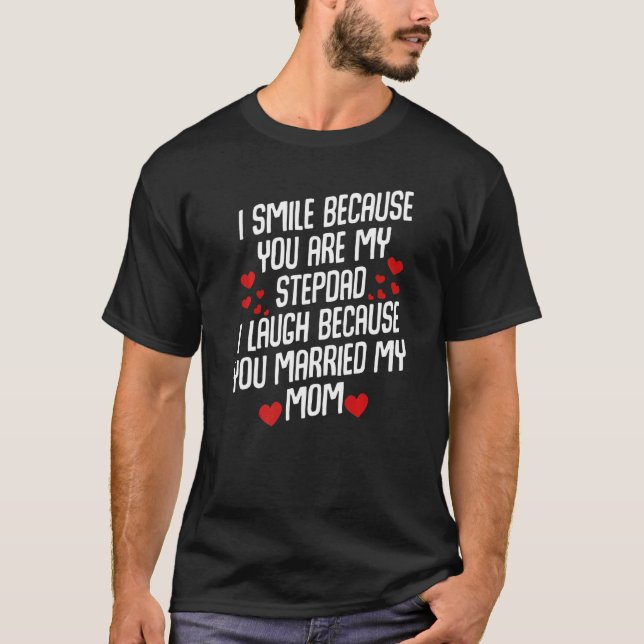 Camiseta Stepdad Casamento Filha Filho Esposa Marido Fã (Frente)