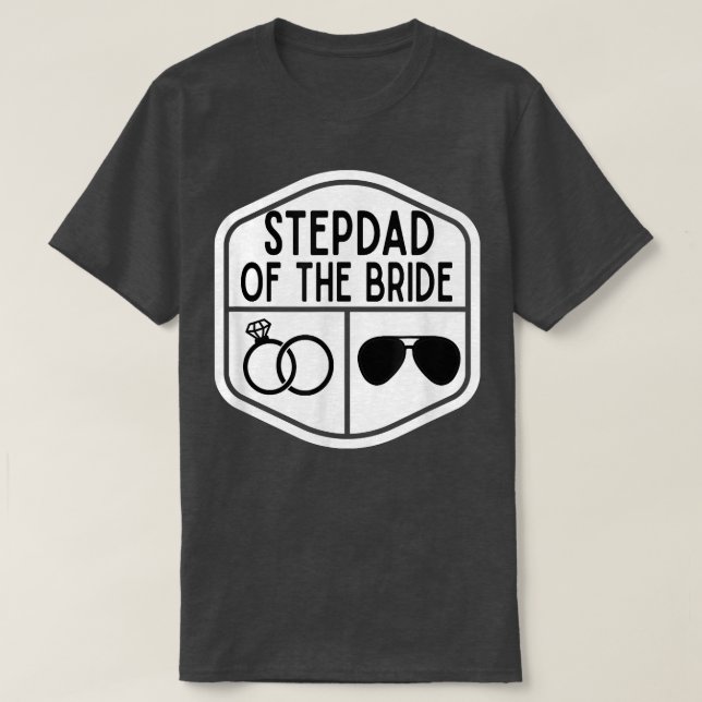 Camiseta Stepdad da Filha do Casamento do Solteiro Bride (Frente do Design)