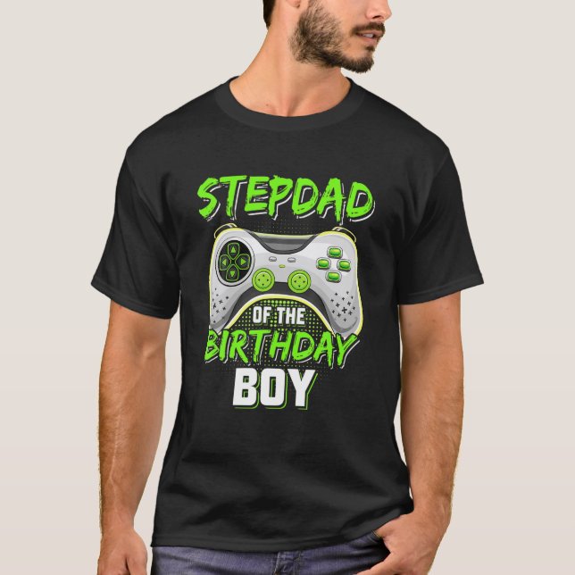 Camiseta Stepdad Da Matriz De Vídeo De Bons Rapazes De Aniv (Frente)
