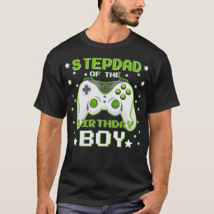 Camiseta Stepdad do Birthday Boy Gift Video Game Birthd