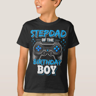 Camiseta Stepdad do Vídeo da Família Birthday Boy Matching