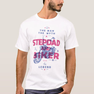 Camiseta Stepdad e moto o homem mito a lenda