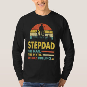 Camiseta Stepdad O Homem O Mito Os Maus Pais De Influência