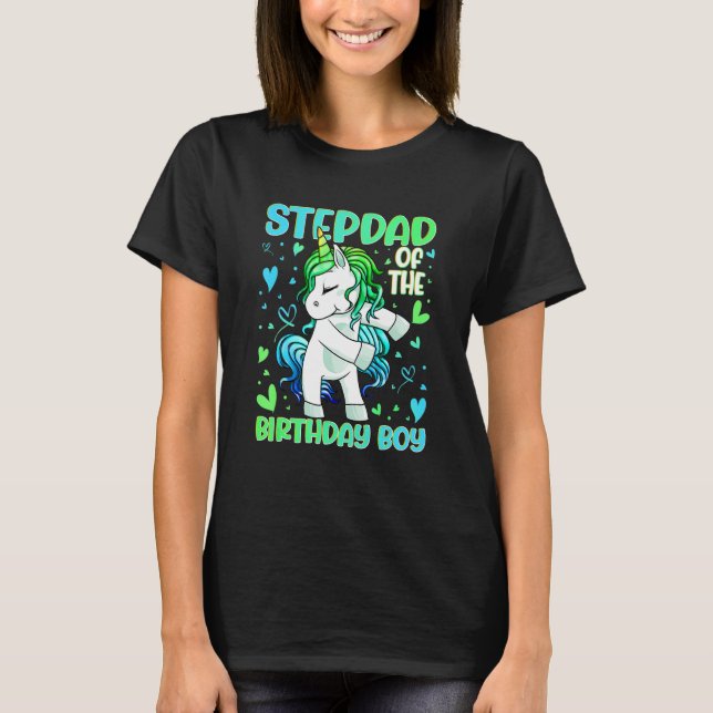Camiseta Stepdad of the Birthday Party Princess Dabbing Uni (Frente)