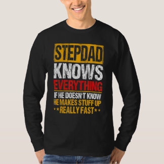 Camiseta Stepdad sabe tudo se não sabe que faz