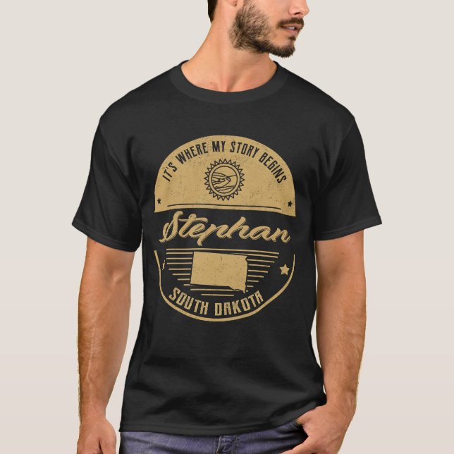 Camiseta Stephan South Dakota É onde minha história começa (Frente)