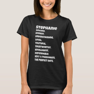 Camiseta Stephanieperfeito Data Qualidades Sarcastia Dizend