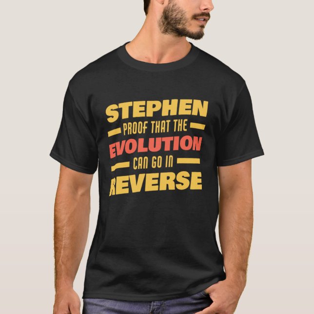 Camiseta Stephen Evolution Pode Ir Em Etapa Inversa Dizendo (Frente)