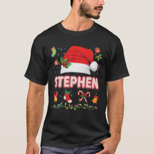 Camiseta Stephen Santa Claus Hat Family Feliz Natal Xma