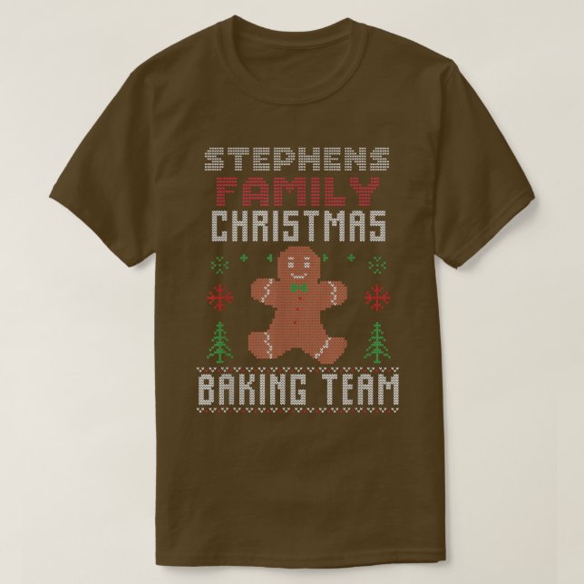 Camiseta Stephens Family Christmas Baking Team Matching gin (Frente do Design)