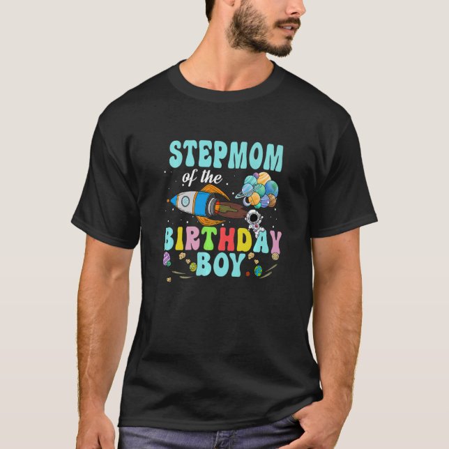Camiseta Stepman Da Festa Espacial Astronauta Birthday (Frente)