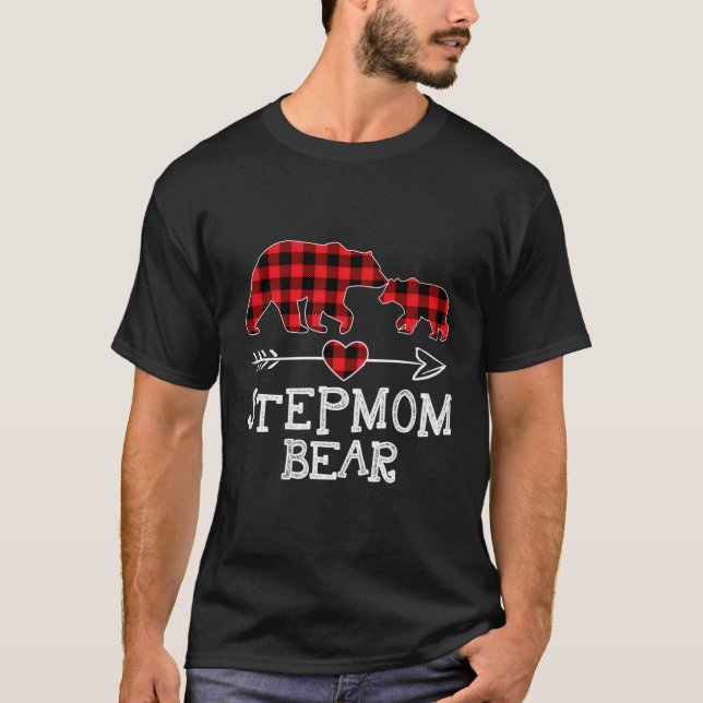 Camiseta Stepman Ursa Natal Pajama Xadrez Vermelha Buffalo  (Frente)