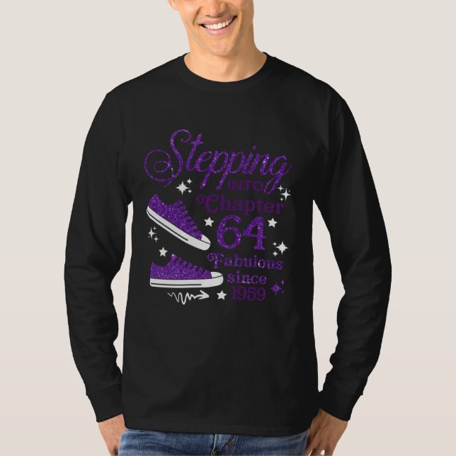 Camiseta Stepping Into Chapter 64 Fabulous Since 1959 (Frente)