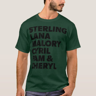 Camiseta Sterling Lana Malory Cyril Pam e Cheryl Design