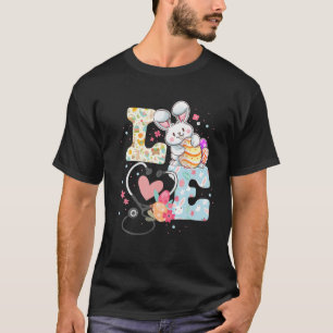 Camiseta Stethoscope Adora Enfermeira De Páscoa Vida Coelh
