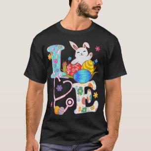 Camiseta Stethoscope Enfermeira Enfermeira Coelhinha Dia da