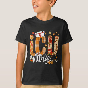 Camiseta Stethoscope Enfermeira Icu Queda Muro outono Folha