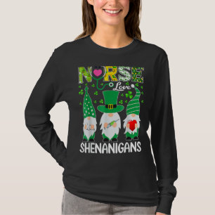Camiseta Stethoscope Irish Gnomos Shenanigans Enfermeira Ru