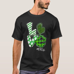 Camiseta Stethoscope Love OR Life Nurss Xadrez St Patricks