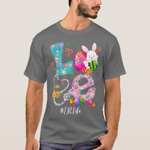 Camiseta Stethoscope Scrub ER Enfermeira Vida Coelhinha Dia