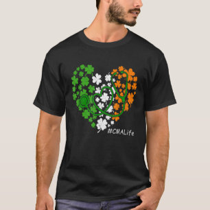 Camiseta Stethoscope Shamrock Heart Cma Life Nurse Rua Patr