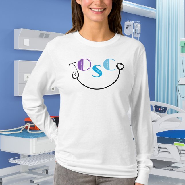 Camiseta Stethoscope Sorria Centro de Cirurgia de Pacientes (Criador carregado)
