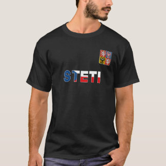 Camiseta Steti República Checa Bandeira Coração Casaco do B
