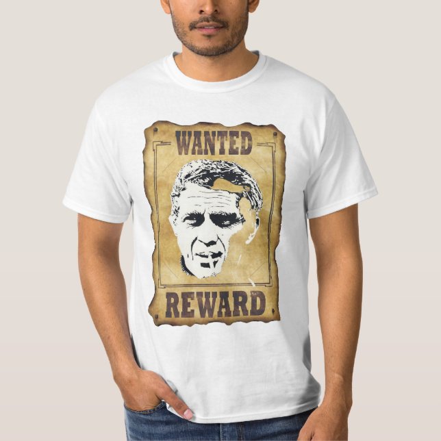 Camiseta steve mac queen wanted (Frente)
