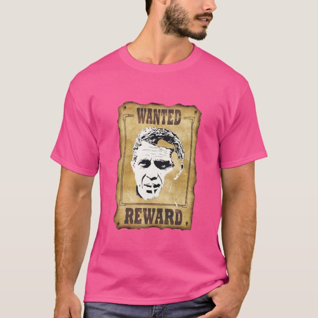 Camiseta steve mac queen wanted (Frente)