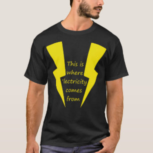 Camiseta Steve Stifler de onde vem a eletricidade