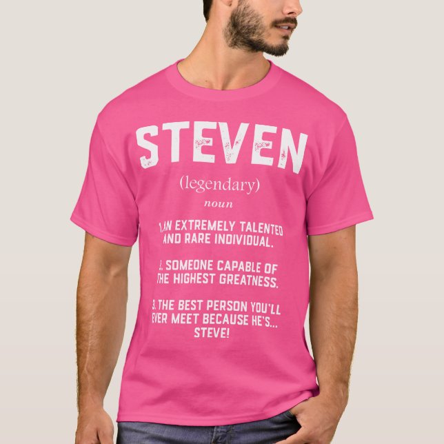 Camiseta Steven Definition Funny Talented Great Steve Cospl (Frente)