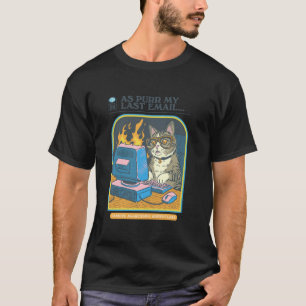 Camiseta Steven Rhodes Como Purr Meu Último E-mail Humor de