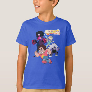 Camiseta Steven Universe Ação do grupo Crystal Gem
