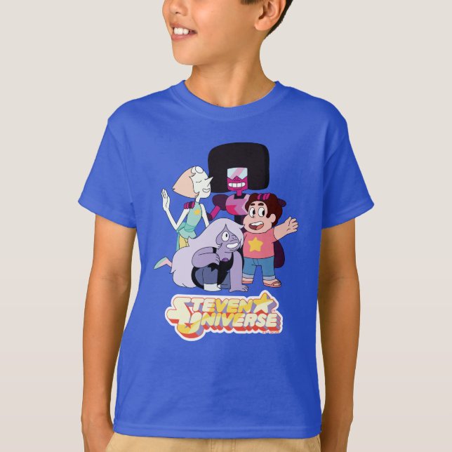 Camiseta Steven Universe | Crystal Gem Group Huddle (Frente)