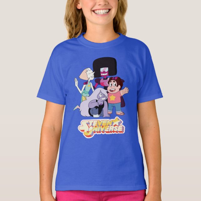 Camiseta Steven Universe | Grupo Crystal Gem Huddle (Frente)