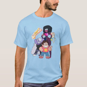 Camiseta Steven Universe   Grupo Crystal Gem Pose