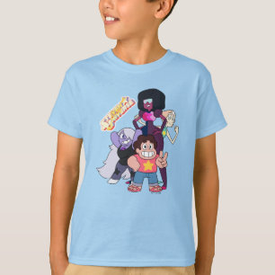 Camiseta Steven Universe   Grupo Crystal Gem Pose