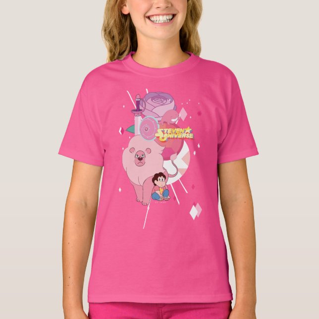 Camiseta Steven Universe | Rosa Quartz Legado (Frente)
