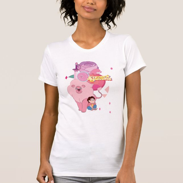 Camiseta Steven Universe | Rosa Quartz Legado (Frente)