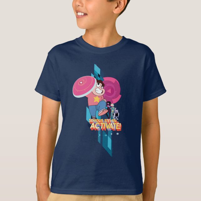 Camiseta Steven Universe | Steven sério.. Ativar! (Frente)