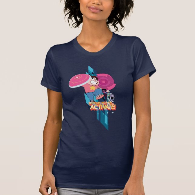 Camiseta Steven Universe | Steven sério.. Ativar! (Frente)