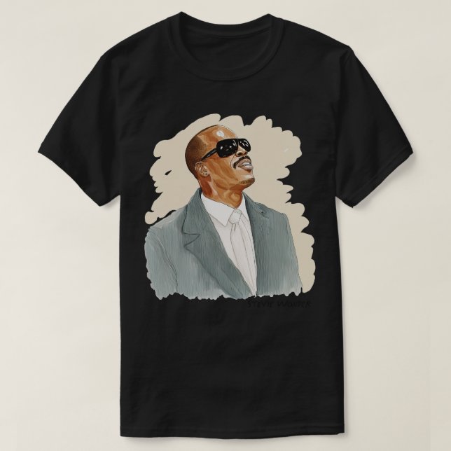 Camiseta Stevie Wonder Fan Art 1 (Frente do Design)
