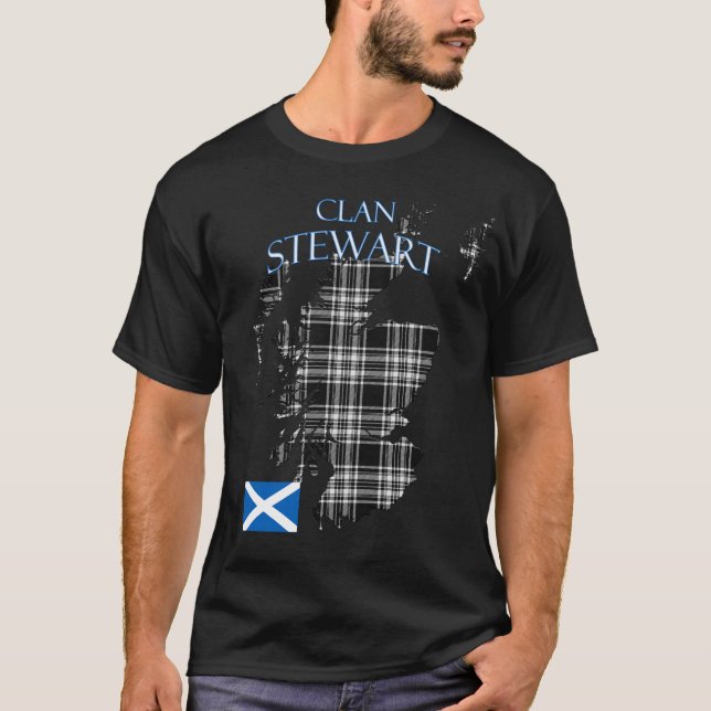 Camiseta Stewart Scottish Clan Tartan Scotland (Frente)