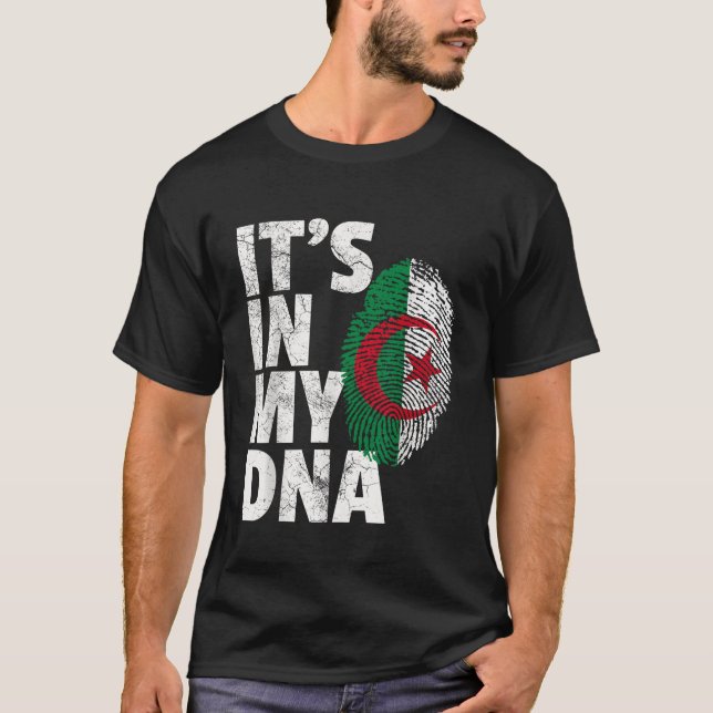 Camiseta STI IN MY DNA Algerian Flag T Shirt Gift (Frente)