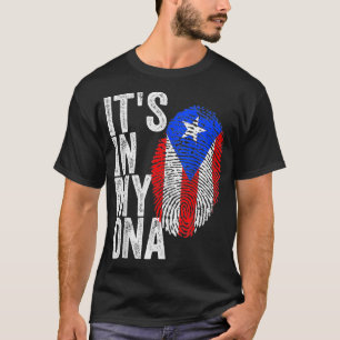 Camiseta STI IN MY DNA Porto Rico Bandeira Rican Pride Men 