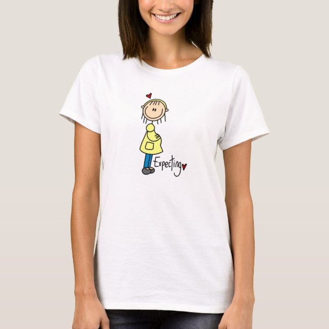 Camiseta Stick Figure Baby Expecting (Frente)