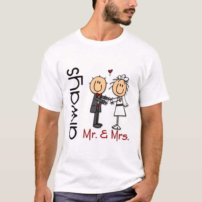 Camiseta Stick Figure Wedding Casal & Sra. Always (Frente)